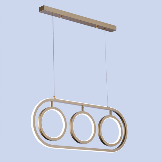 Pendul Cocktail Erste LED 52W auriu mat 2700-5400K lumina reglabila dining living lux neoclasic