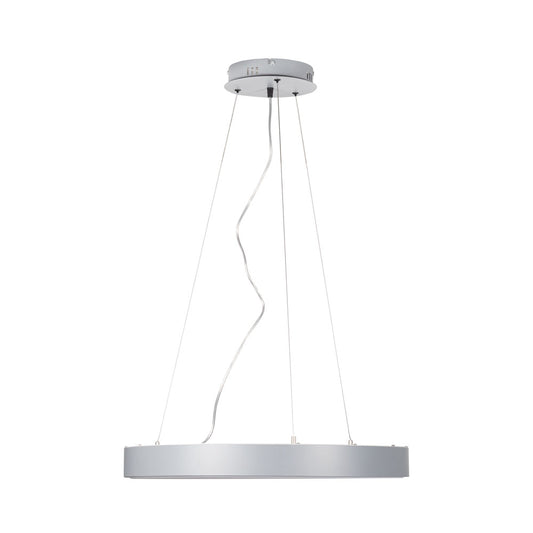 Pendul Lind LED 65W Erste gri - vedere frontala design circular minimalist industrial 60cm