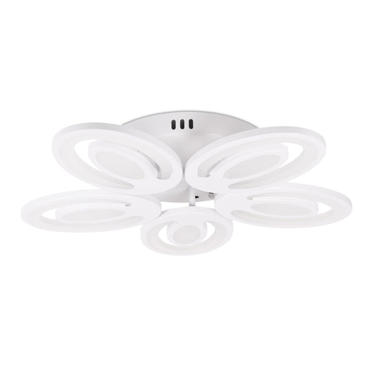 Plafoniera Petal LED 80W 3CCT Erste - vedere frontala design floral modern alb