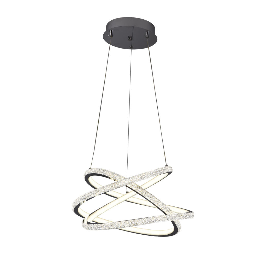 Pendul Style LED 140W Erste crom 1000x400x350mm - iluminat interior lux living dining 3CCT telecomanda