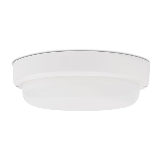 Corp iluminat LED rotund 18W 6400K Novelite - vedere frontala design circular compact alb IP65