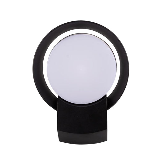 Aplica Hathor LED 16W Erste IP54 Negru - detaliu lumina directionata pe fatada