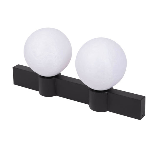 Detaliu finisaj negru alb aplică dublă Glace Erste - design alungit minimalist premium