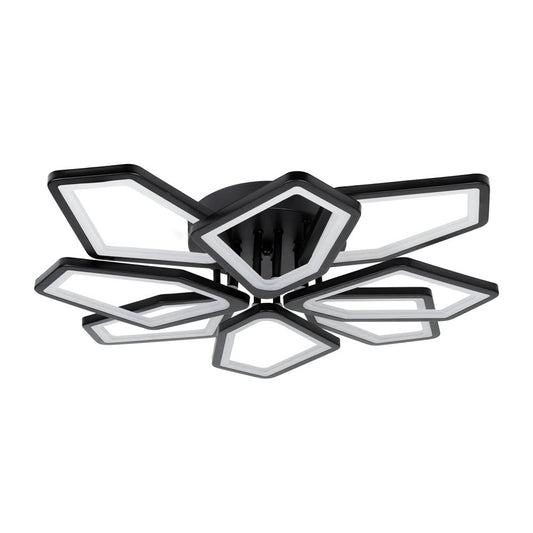 Plafoniera LED Maxi 110W negru Erste - design geometric futurist modern living open space