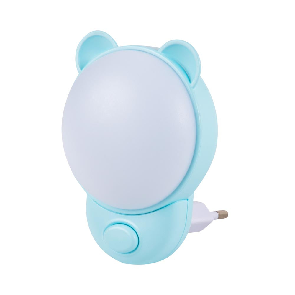 Lampa de veghe LED albastra Erste Blue - design compact in priza hol sau camera