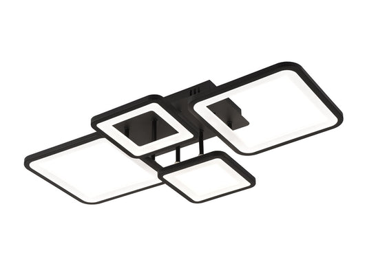 Plafoniera Ambient Erste 70W - lumina calda 3CCT aprinsa in living modern minimalist