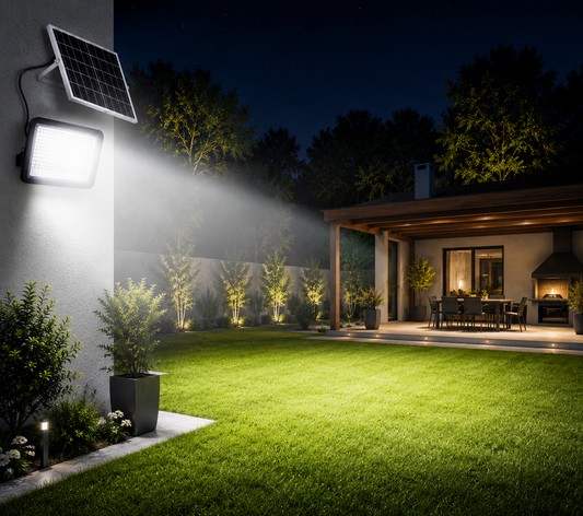 Proiector Solar LED Negru V2 300W 6500K IP65 - NOVELITE