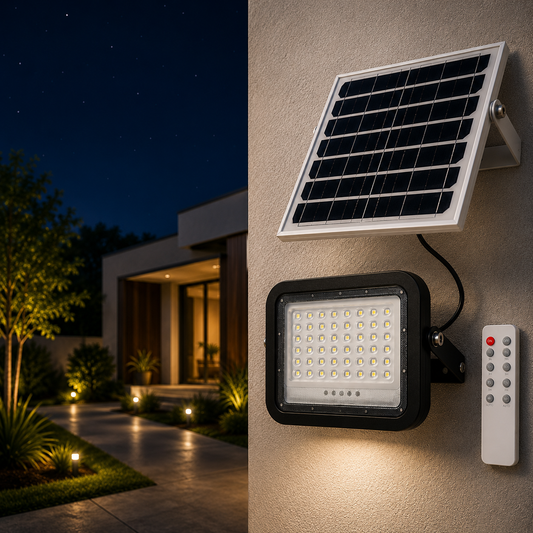 Proiector Solar LED Negru V2 50W 6500K IP65 - NOVELITE