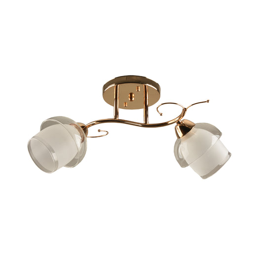 Candelabru Klausen ROSY PL2 KL100035 metal auriu sticla transparenta 2xE27 design clasic iluminat interior
