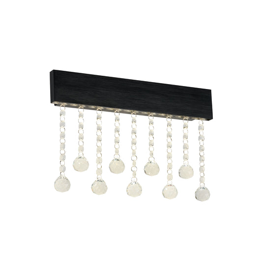 Aplică LED ROYALTY AP1 Klausen 12W negru aluminiu și sticlă transparentă, iluminat interior modern 4000K
