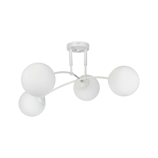 Plafoniera Klausen SEFORA PL4 W KL100065 metal alb sticla alb opal 4xE27 design modern urban iluminat interior