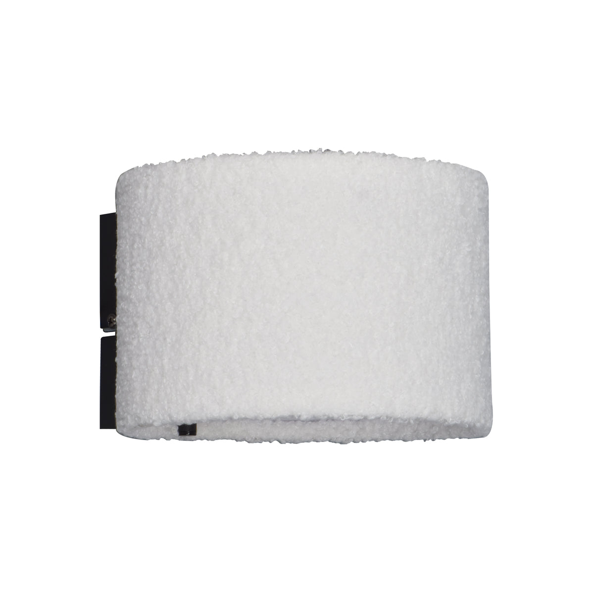 Aplică perete SOFTY AP1 Klausen alb metal și textil, abajur difuzor lumină caldă, iluminat interior modern E27