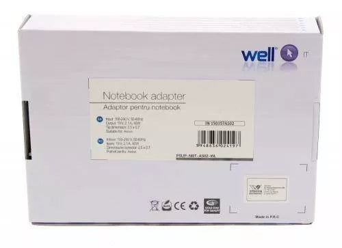 Alimentator pentru laptop Asus 19V 2.1A 40W mufa 2.5X0.7mm Well