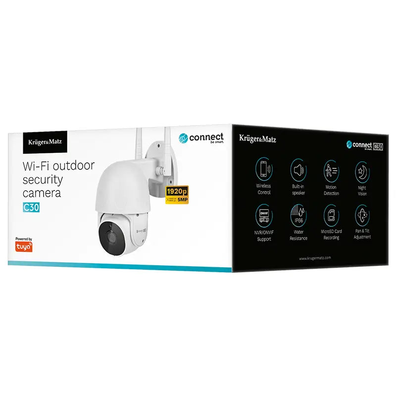 Camera Wi-Fi CONNECT C30 Kruger&Matz KM2207-2 FULLHD 5Mpx IP66 350