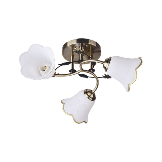 Candelabru BELLIS 3, LY-3088, 3xE27, alb, bronz antichizat - eVoltaSmart