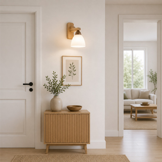 Aplica Lena 1XE27 IP20, natur+alb, Erste