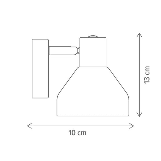Aplică perete metal negru sticlă fumurrie Intim AP1 Klausen, iluminat interior modern dormitor hol