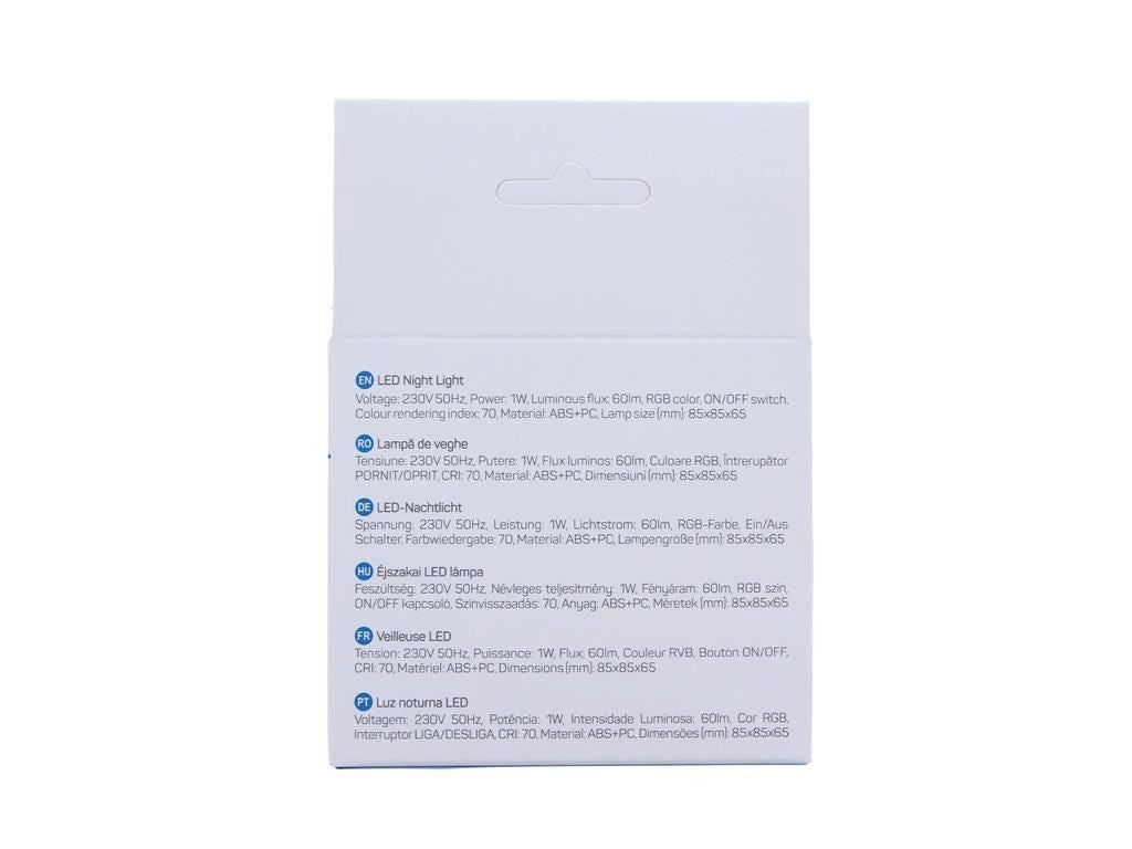 Lampa de veghe Well LEDNRGB-IRIS-R-WL 1W 60lm RGB cu intrerupator ON/OFF