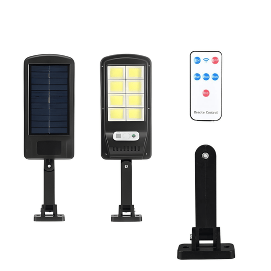 Lampa Solara LED Exterior 100W, 160 LED - uri, Senzor Miscare si Telecomanda - eVoltaSmart