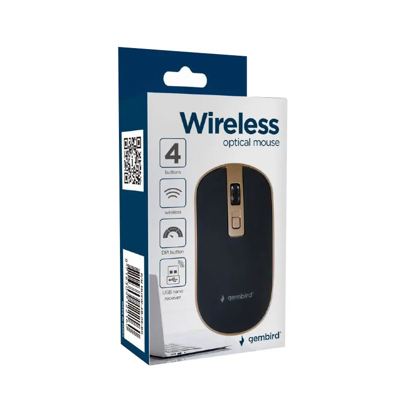 Mouse wireless 1600DPI USB GEMBIRD MUSW4B06BG