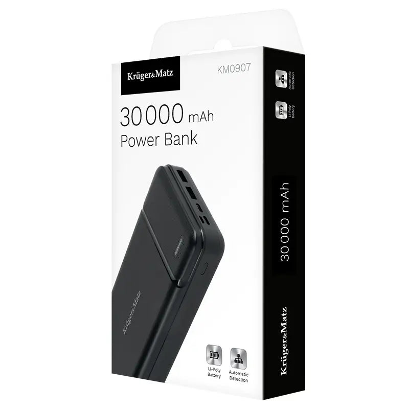 Power Bank 30000mAh Li-Poly Kruger&Matz KM0907