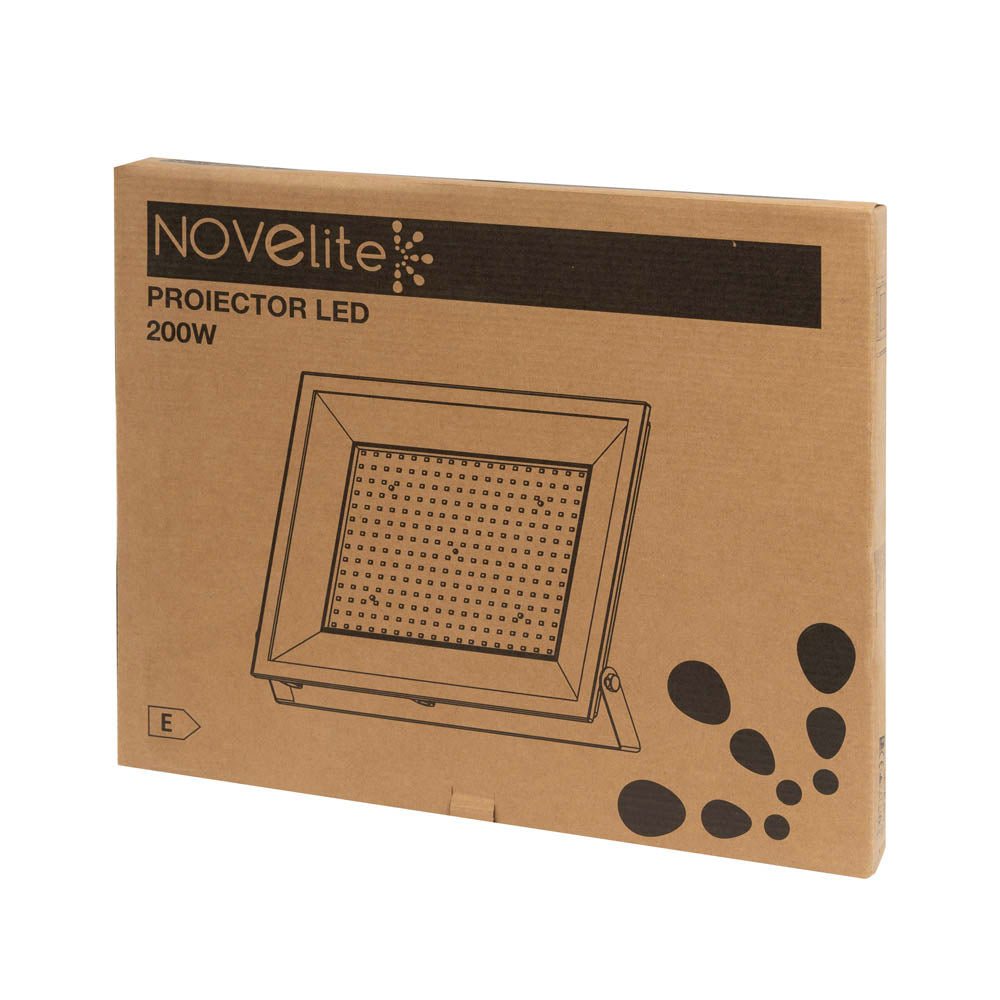 Proiector slim LED SMD V4 200W 6500K IP65, Novelite - eVoltaSmart