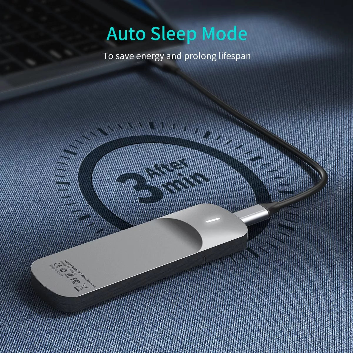 Rack extern NVMe M.2 SSD USB TYPE C GEN 2 cu carcasa Choetech PC-HDE16