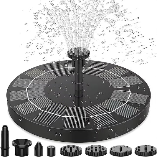 Fantana solara magica plutitoare pentru gradina si iaz - 5 capete interschimbabile