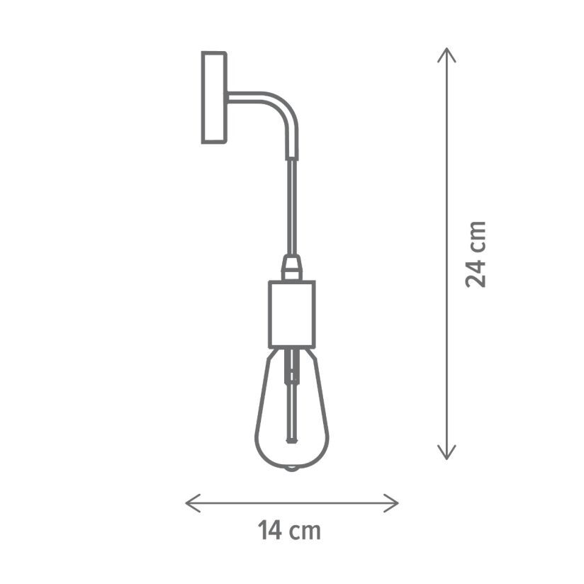 Corp iluminat aplică ROPE AP1 Klausen metal negru, design urban modern, atmosferă caldă și intimă