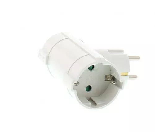 Stecher dublu cu contact protectie 2x SCHUKO laterale Well