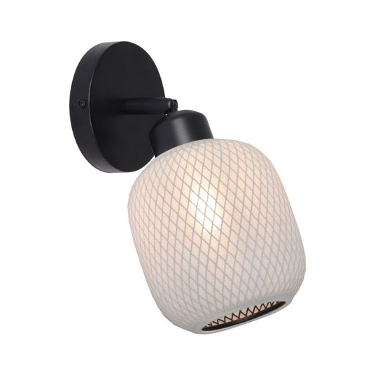 Aplică SUNDRE AP1, KL101074, 1xE27, alb, negru