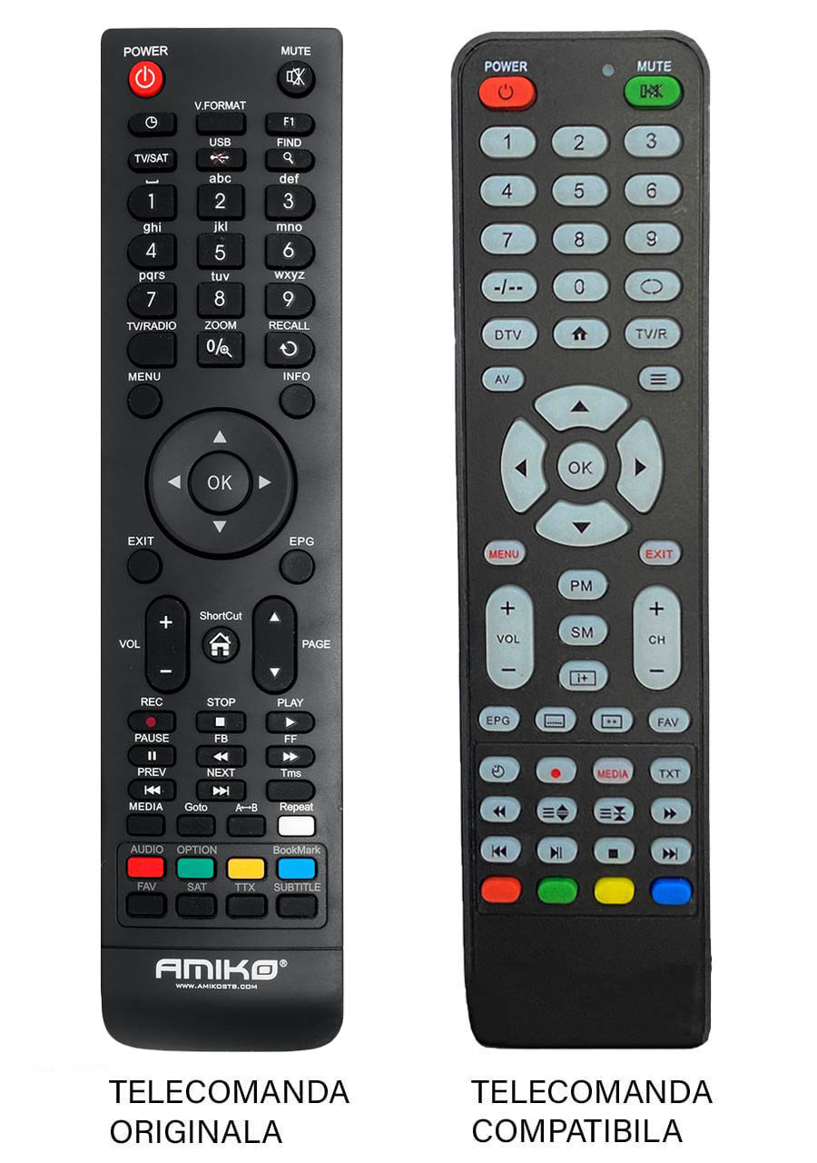 Telecomanda inlocuitoare compatibila pentru receptor Amiko HD83 IR 787 (479)