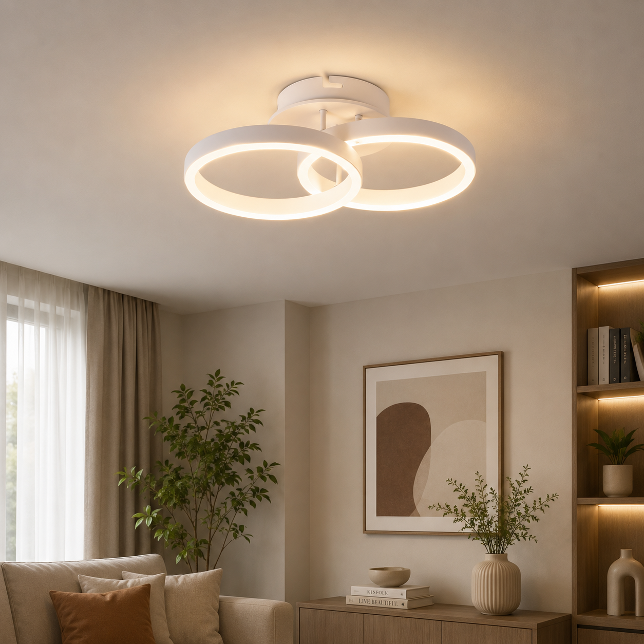 Aplica Anna LED 28W 3CCT ON/OFF IP20, alb, Erste