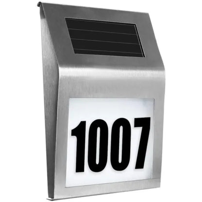 Placuta numar casa solara cu iluminare LED 18x20cm rezistenta la apa - Garden Pleasure
