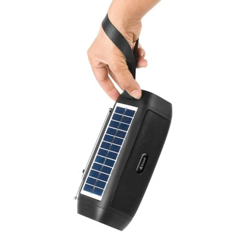 Boxa solara portabila cu panou solar integrat si maner transport - divertisment outdoor