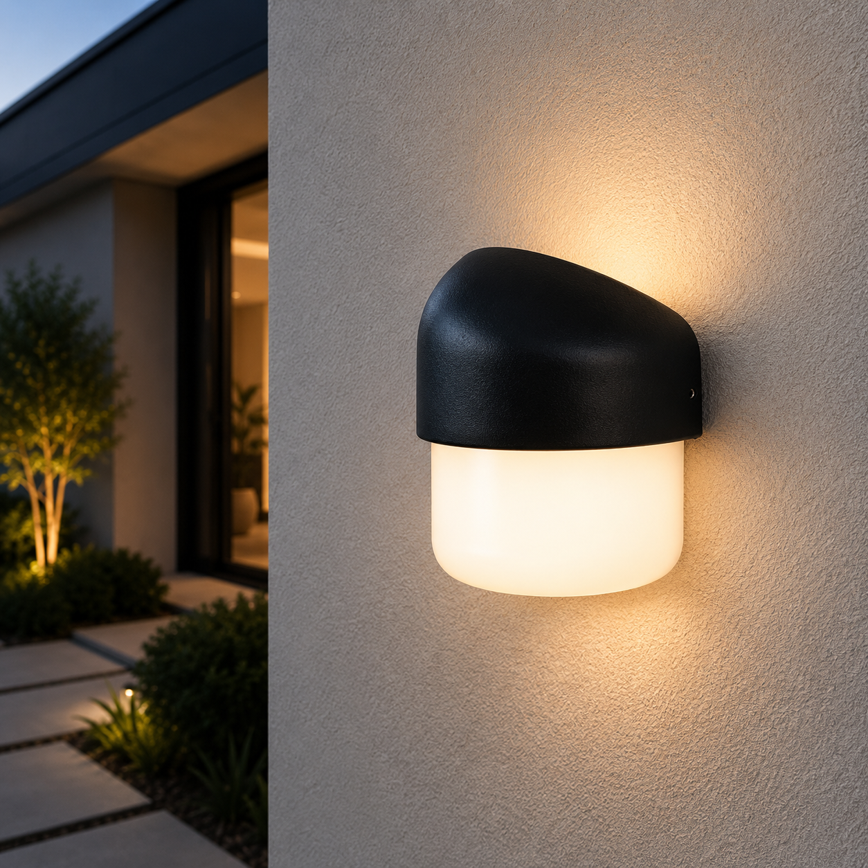 Aplica Bastet LED 12W IP54, negru, Erste