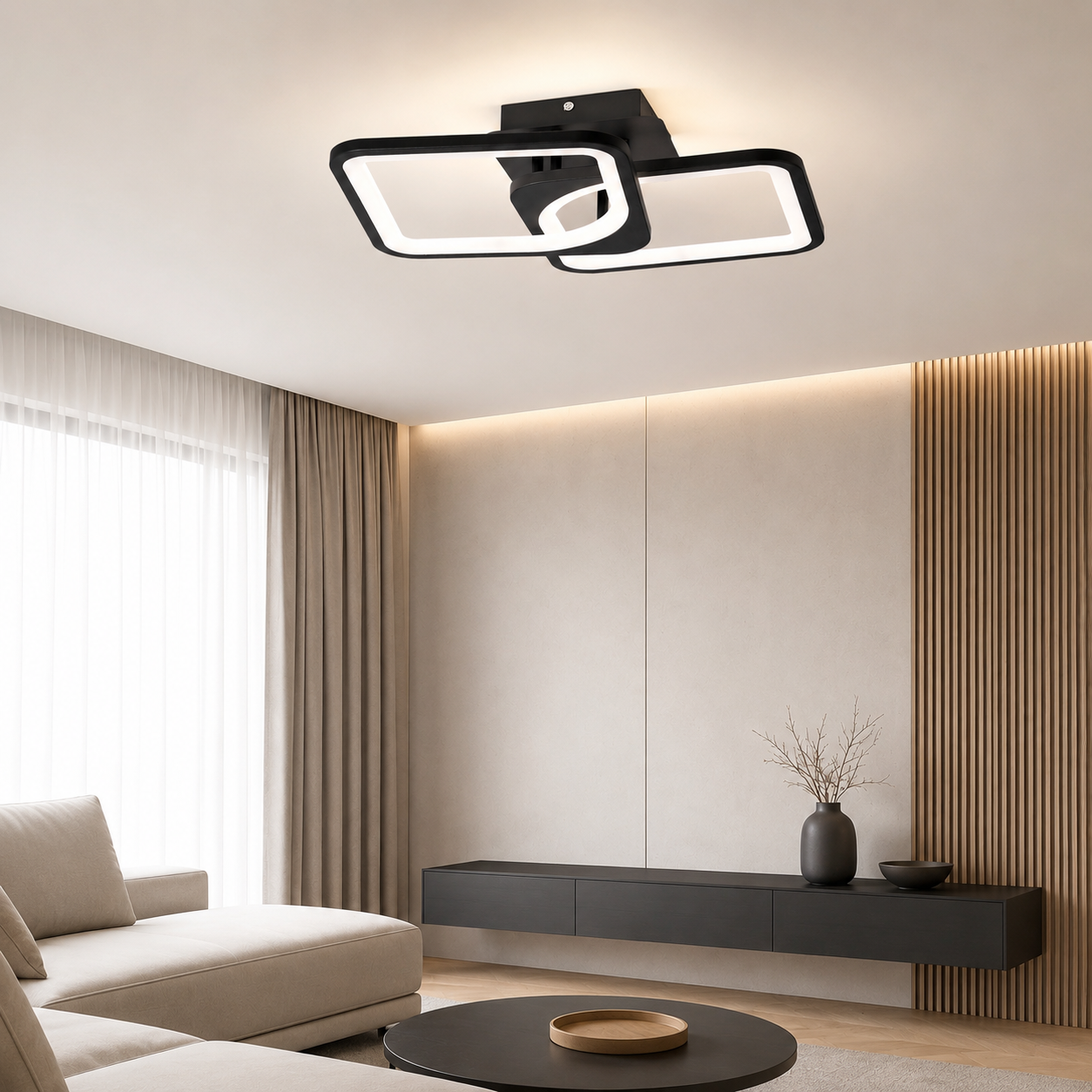 Aplica Margo LED 40W 3CCT cu telecomanda, alb, Erste