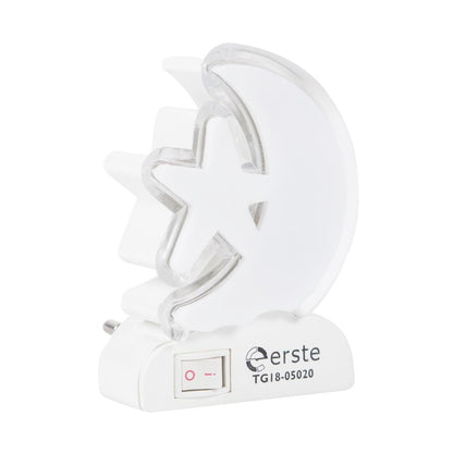 Lampa de veghe LED 4x0.1W multicolor Erste - vedere frontala in priza