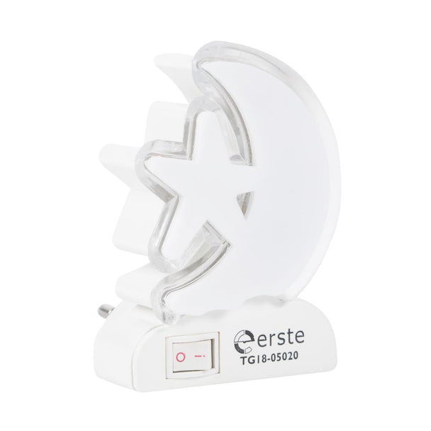 Lampa de veghe LED 4x0.1W multicolor Erste - vedere frontala in priza