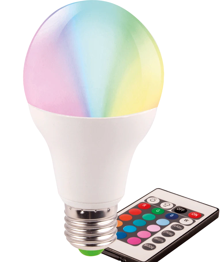 Bec LED EVO17 A60 5W E27 RGB Telecomanda