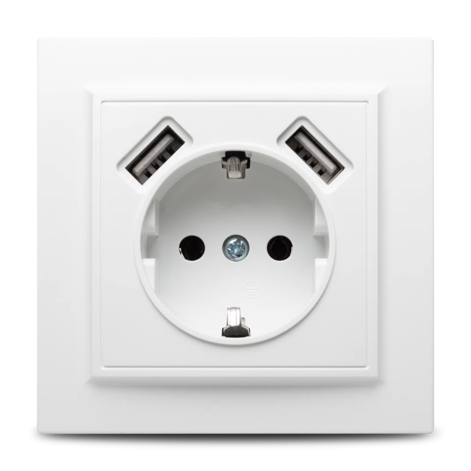 Priză USB 2.1A alb Racer - NOVELITE | 1301.200