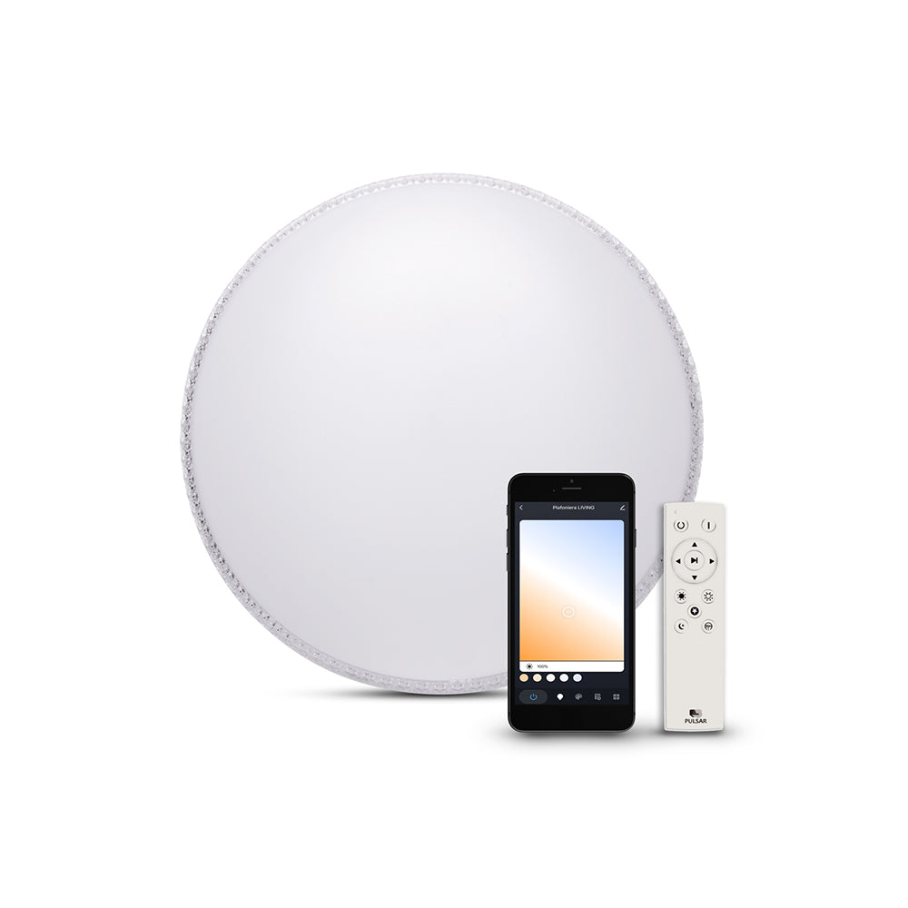 Plafoniera Smart Lord Ring 36W Pulsar - vedere frontala design circular modern IP20 control Tuya
