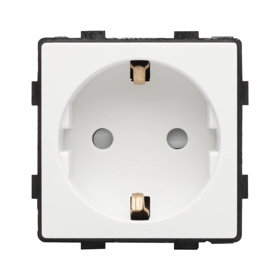 Modul priză Schuko 16A alb Pulsar Touch NS