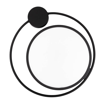Plafoniera Moon Erste negru 440mm - contrast vizual premium tavan alb modern
