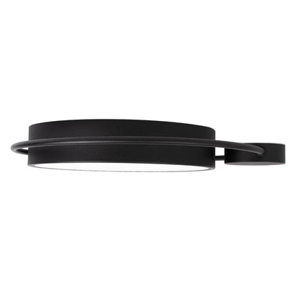 Plafoniera Moon Erste LED 28W negru mat 1400lm lumina calda 3000K iluminat dormitor
