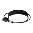 Plafoniera Moon LED 28W 3000K Erste - vedere frontala design circular minimalist negru
