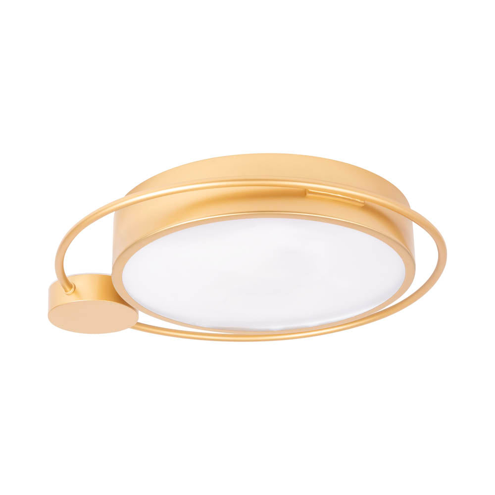 Plafoniera Moon Erste LED 28W auriu satinat 1400lm lumina calda 3000K iluminat dormitor
