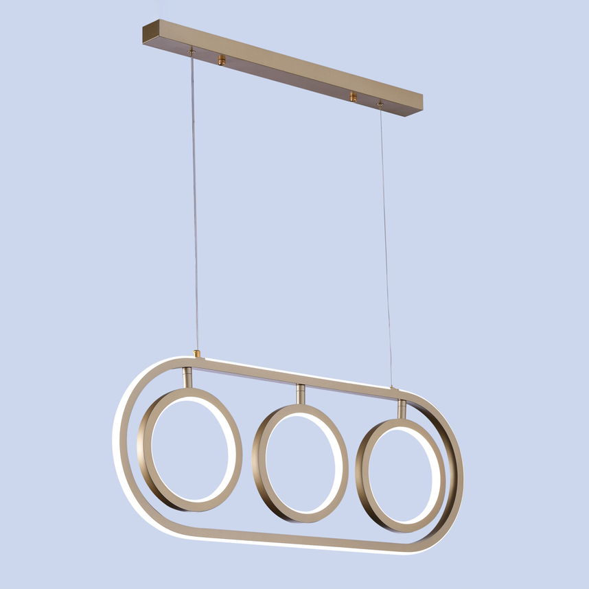 Pendul Cocktail Erste LED 52W auriu mat 2700-5400K lumina reglabila dining living lux neoclasic
