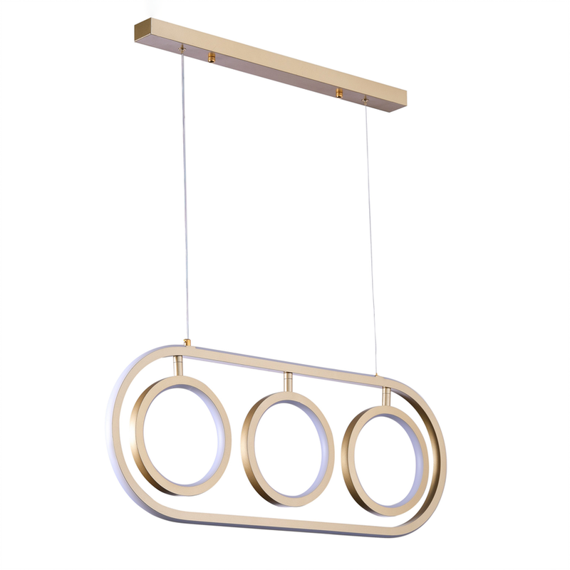 Pendul Cocktail LED 52W Erste auriu - vedere frontala design modern elegant 750mm 2940lm CCT
