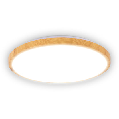 Plafoniera Woody LED 35W 3CCT Erste - vedere frontala design modern alb cu aspect lemn
